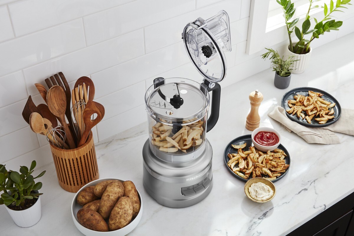 13-Cup Food Processor with French Fry Disc and Dicing Kit - Contour Silver - Image 5