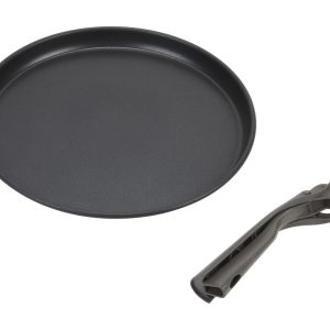 Microwave Crisper Pan with Handle - Black