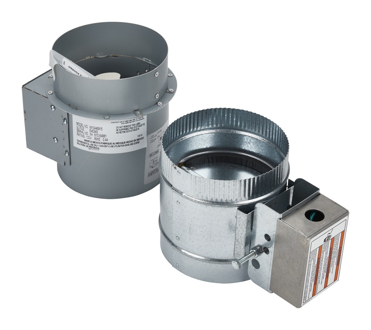 6" Range Hood Make-Up Air Kit, ventilation greater than 400 CFM